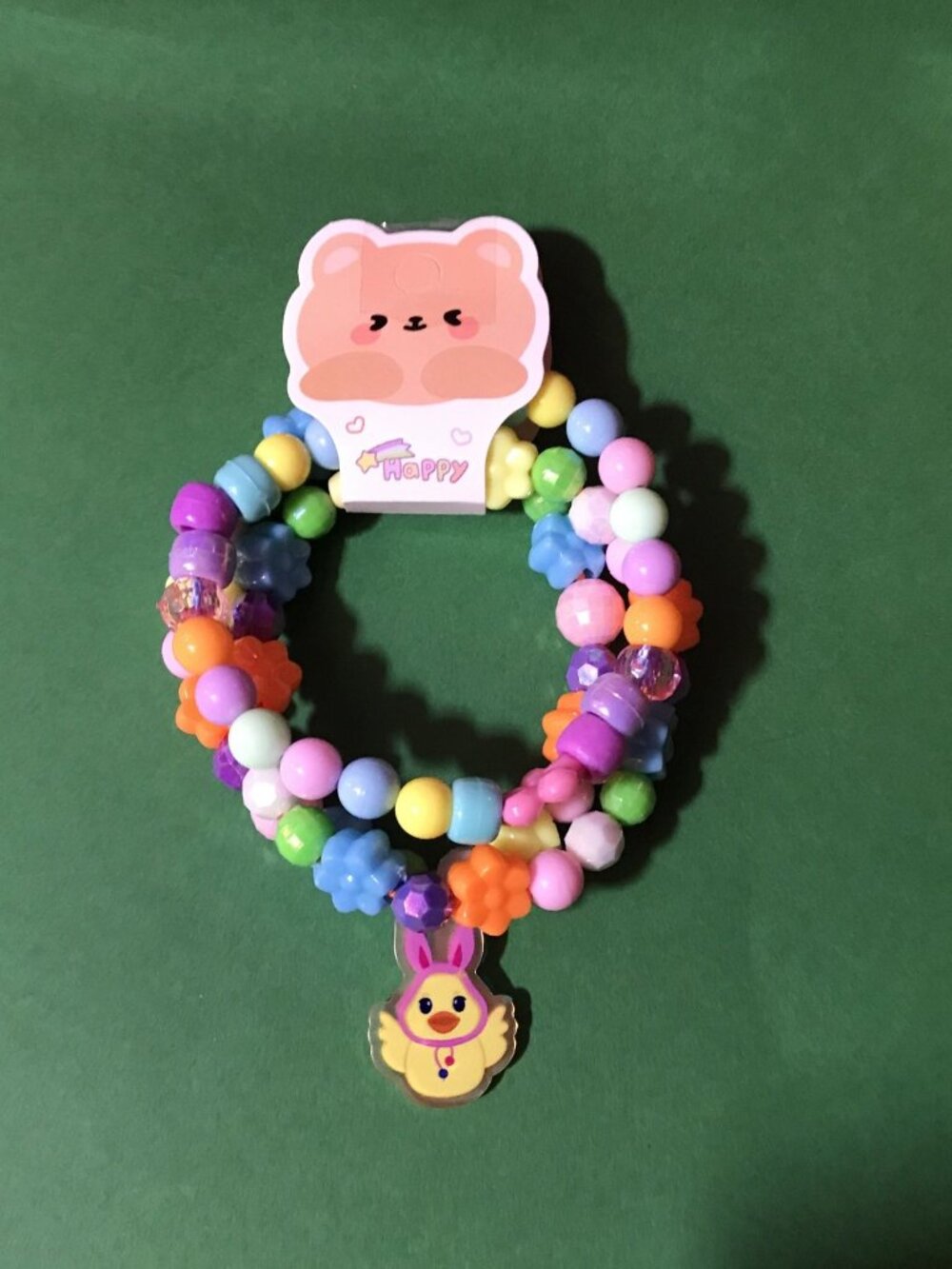 Bunny Bloom - Set of 3 Colorful Handmade Beaded Bracelets - Stackable Jewelry